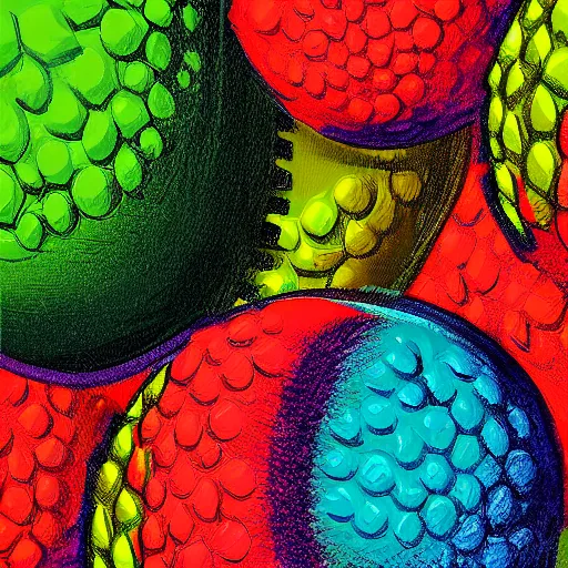 Image similar to a tennis ball texture, colorful, digital art, fantasy, magic, chalk, trending on artstation, ultra detailed, professional illustration by basil gogos