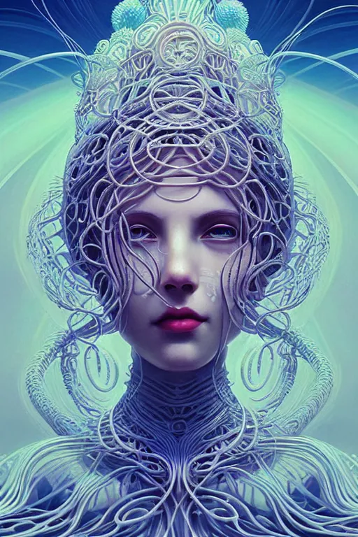 Image similar to beautiful flying spaghetti monster goddess, ethereal art deco, fantasy, intricate art deco pasta designs, elegant, highly detailed fractals, sharp focus, art by artgerm and beeple and greg rutkowski and wlop