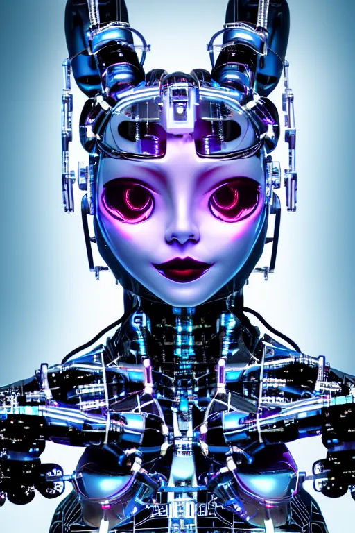 Image similar to detailed photo of the half - cybernetic robocatgirl, symmetry, awesome exposition, very detailed, highly accurate, intricate, professional lighting diffracted lightrays, 8 k, sense of awe, science magazine cover