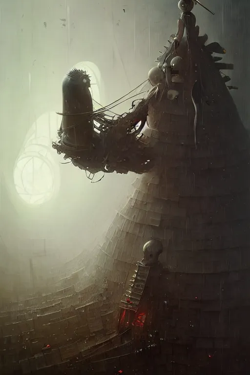 Image similar to hieronymus bosch, greg rutkowski, anna podedworna, painting of nier automata