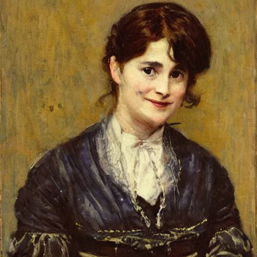 Prompt: female librarian by alfred stevens