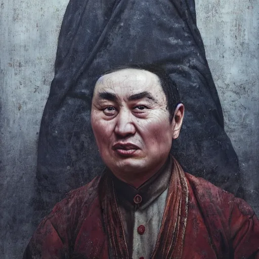 Image similar to chinese uyghur muslim prisoner and melting wax, wearing victorian rags, elite, disfigured, drooling, moist, unnatural movement, they are unhappy, bizzaro, baroque, renaissance, by emedios varo and anato finnstark and fenghua zhong, hyperrealism, 8 k, 3 d, masterpiece, texture