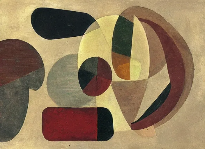 Image similar to an artwork by kurt schwitters, organic shapes, earth colors