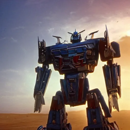 Image similar to a retrofuturistic transformer, a still of transformers movie