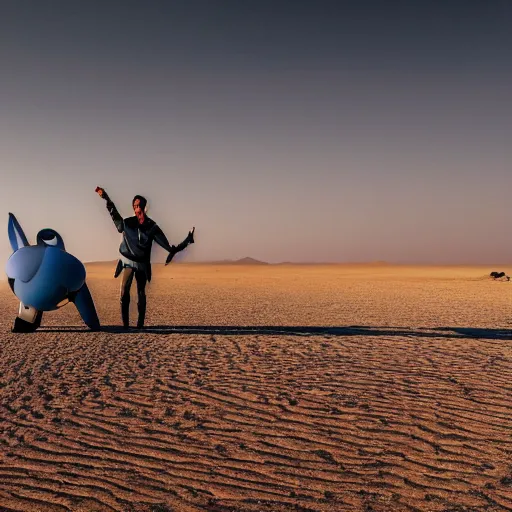 Image similar to 🐋🐳🐉🤖 in desert, photography by bussiere rutkowski andreas roch