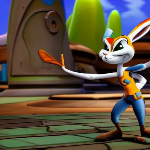 Prompt: bugs bunny in ratchet and clank universe