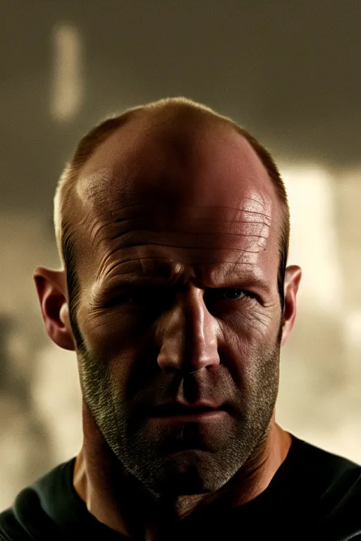 Image similar to cinematic still of jason statham as batman 8 k