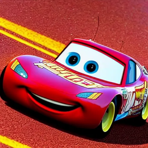 Image similar to photo of lightning mcqueen winning an oscar