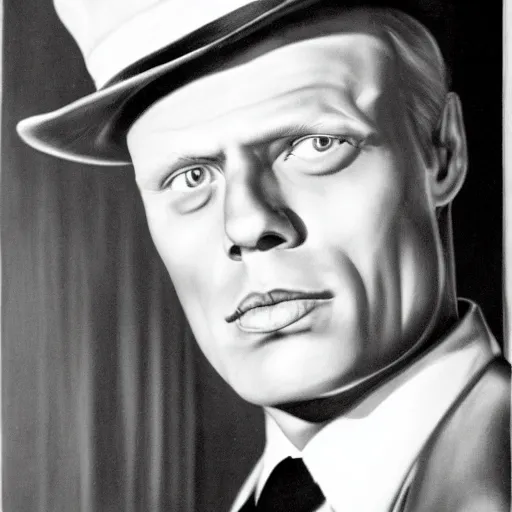 Prompt: realistic portrait of richard widmark