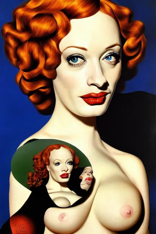 Image similar to christina hendricks by salvador dali