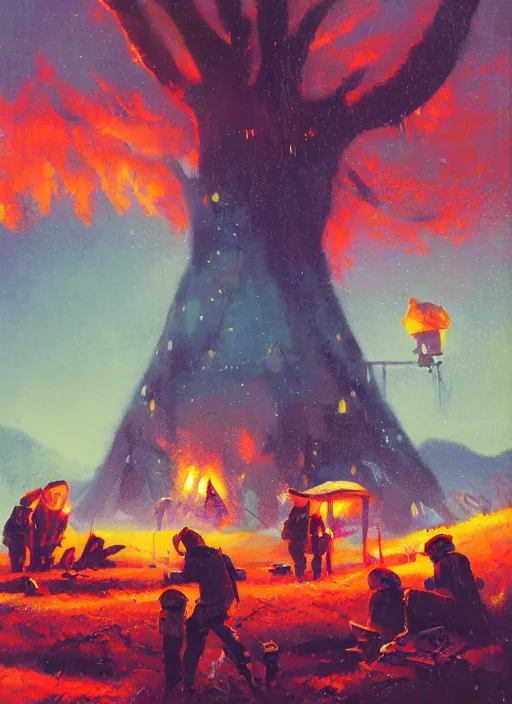 Image similar to camp fire by paul lehr