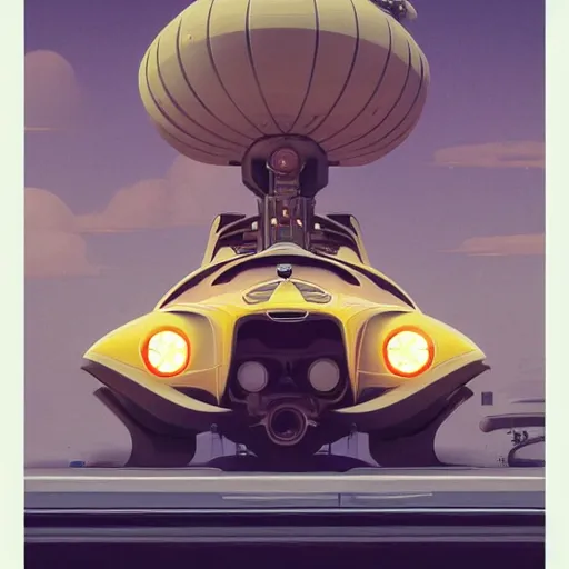 Image similar to retro futuristic car ad by tyler edlin and petros afshar and christopher balaskas and marius borgeaud and kiliain eng, atomic age maximalist, art nouveau, well proportioned, highly detailed