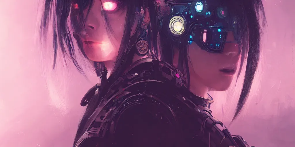 Image similar to portrait of a young female cyberpunk samurai in neotokyo at night, futuristic cyberpunk tokyo night, sci - fi and fantasy, intricate and very beautiful, highly detailed, digital painting, artstation, concept art, smooth and sharp focus, illustration, art by tian zi and wlop and alphonse mucha