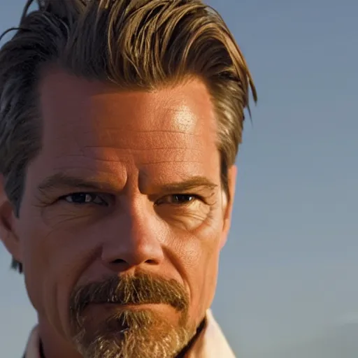 Prompt: film still of timothy olyphant as walter white, 4k, photorealistic, 85mm, sunrise