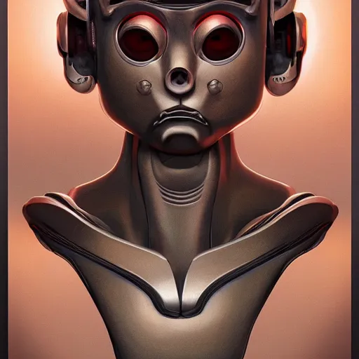 Prompt: cinematic bust portrait of retro doll parts from left, head and chest only, exotic alien features, robotic enhancements, desaturated, Tim Hildebrandt, Wayne Barlowe, Bruce Pennington, donato giancola, larry elmore, oil on canvas, masterpiece, trending on artstation, featured on pixiv, cinematic composition, dramatic pose, beautiful lighting, sharp, details, hyper-detailed, HD, HDR, 4K, 8K
