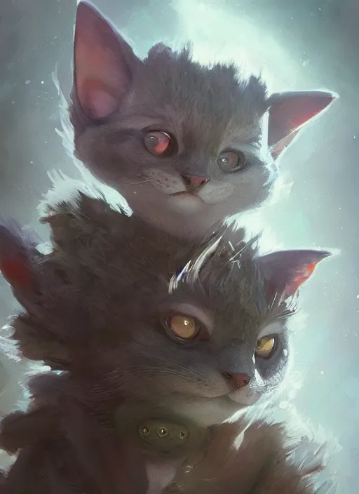 Image similar to a beautiful half body portrait of a cute young anthropomorphic alien cat fursona. big eyes. character design by cory loftis, fenghua zhong, ryohei hase, ismail inceoglu and ruan jia. volumetric light, detailed, rendered in octane