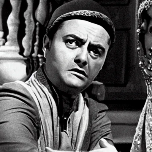 Image similar to the jewel thief, scene in the film Topkapi (1964)