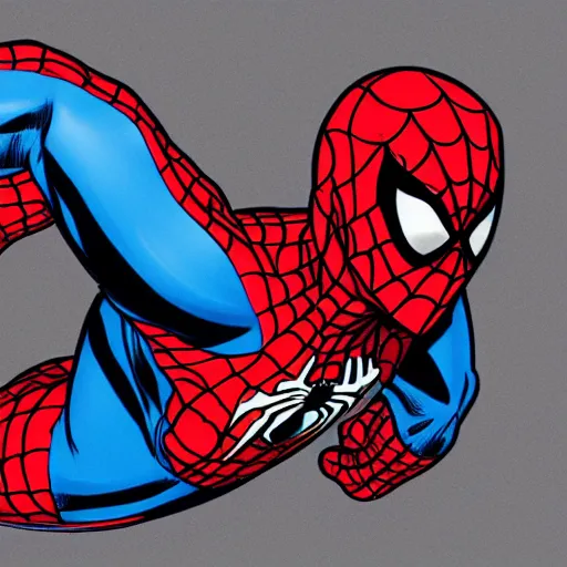 Image similar to sketch of spiderman, anatomically correct