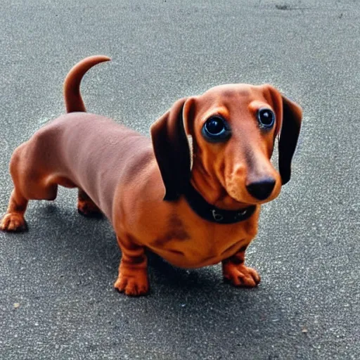 Image similar to Dwayne The Rock Dachshund