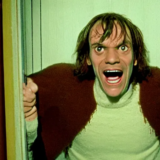 Image similar to movie still photo of Shaggy Rogers as Jack Torrance in The Shining