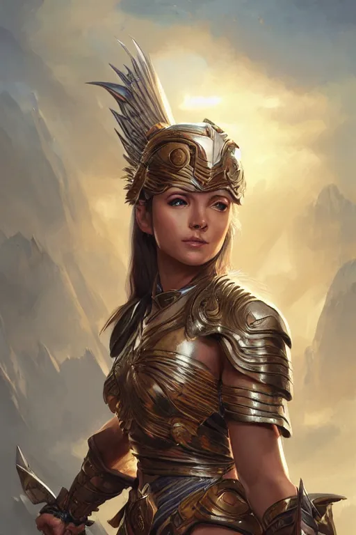 Image similar to amazon valkyrie athena, d & d, fantasy, portrait, highly detailed, headshot, digital painting, trending on artstation, concept art, sharp focus, illustration, art by artgerm and greg rutkowski and magali villeneuve