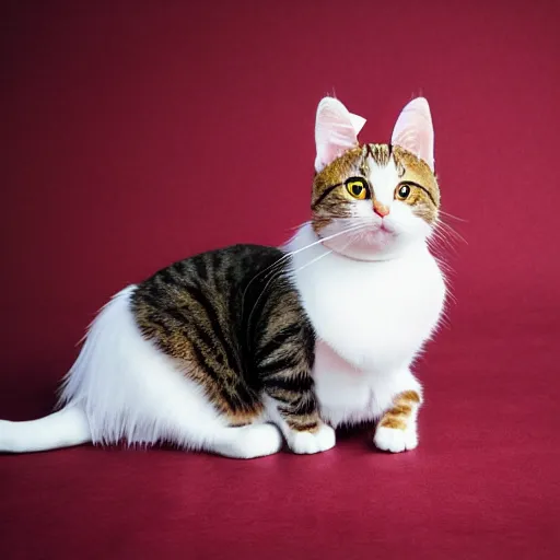 Prompt: high quality photograph of a cat dressed as a princess