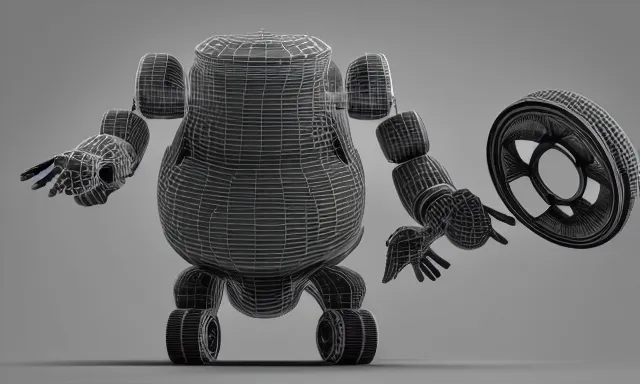 Prompt: abstract circular mechanical robot with pistons, 3 d render, 8 k, octane render, cycles render, unreal engine