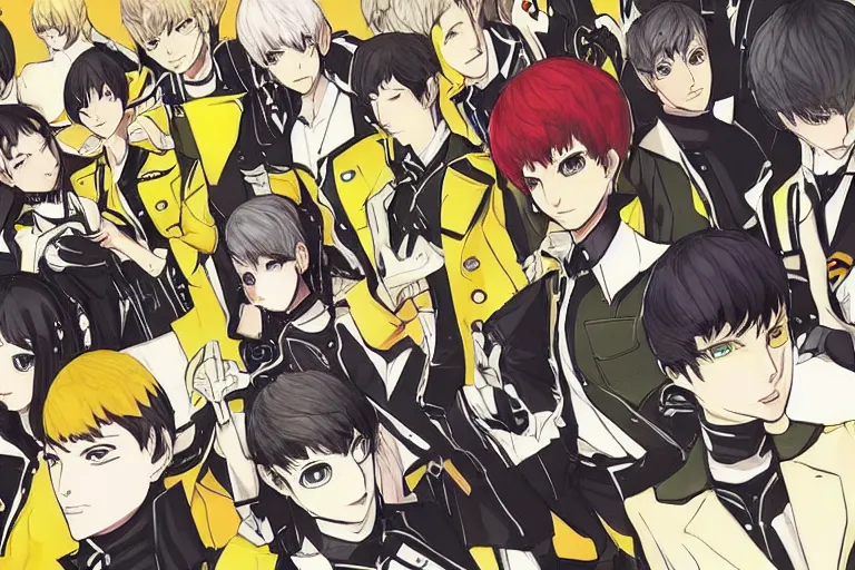 Prompt: super giant concept art of persona 4