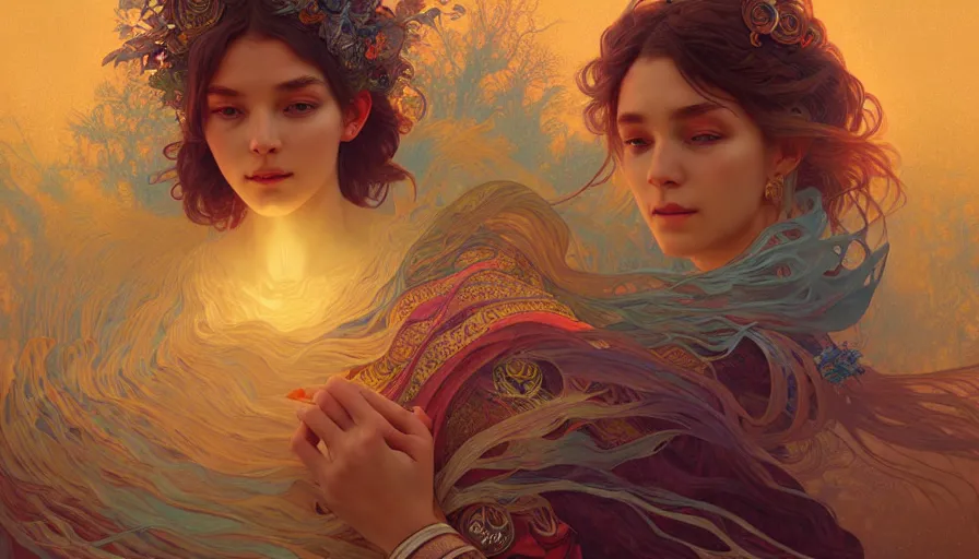 Image similar to dust goddess, epic scene, highly detailed, high quality, 8 k, 4 k, octane render, digital painting, alena aenami, lilia alvarado, shinji aramaki, karol bak, alphonse mucha, tom bagshaw