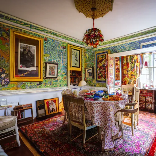 Image similar to interior of a house designed by louis wain, award - winning photograph, canon eos 5 d mark iv, fujifilm x - t 4