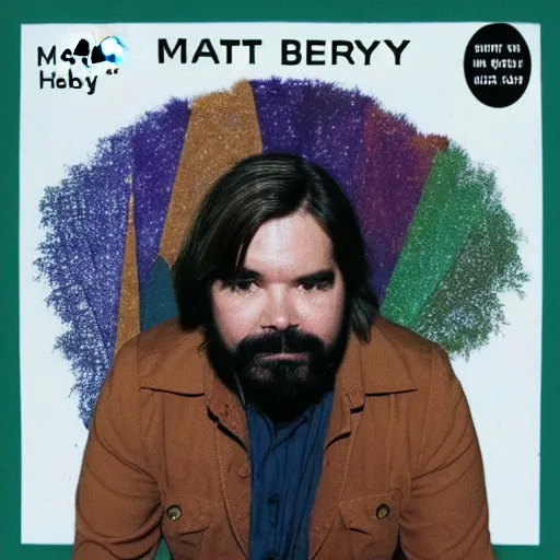 Prompt: matt berry's 7 0 s album cover