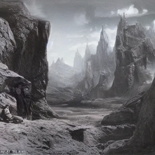 Image similar to a man that tried so hard, matte painting