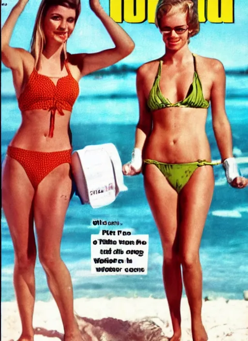 Image similar to walter white on the cover of swimsuit illustrated 1 9 6 0