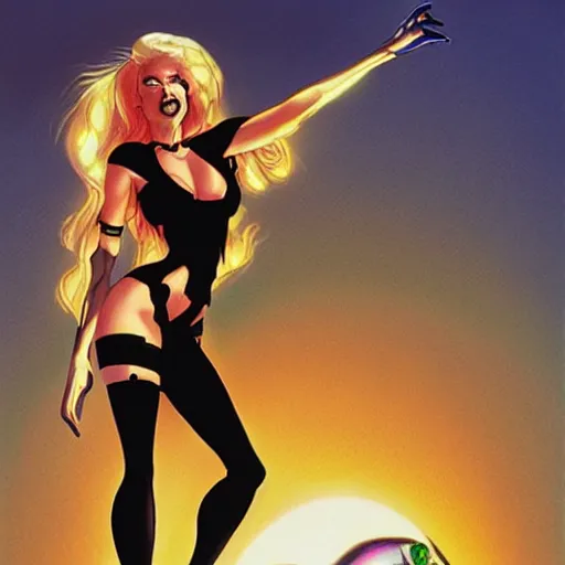 Prompt: kim basinger as holli from the movie cool world, fullbody, early 1 9 9 0's cartoon, ultra high detailed, glowing lights, illustration, greg rutkowski, ralph bakshi, hyperrealistic, dynamic lighting, fantasy art, beautiful face