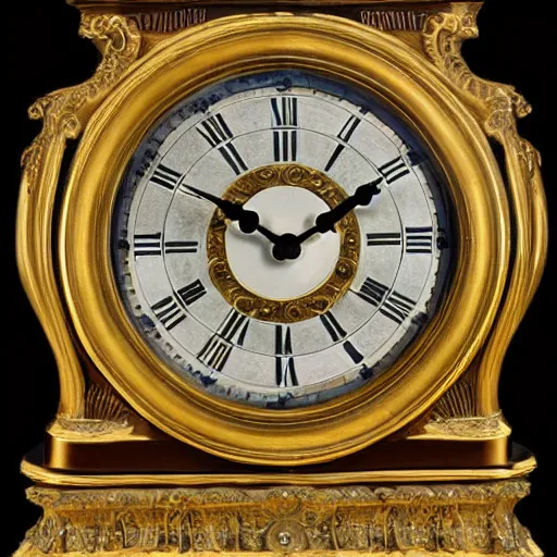 Prompt: baroque clock