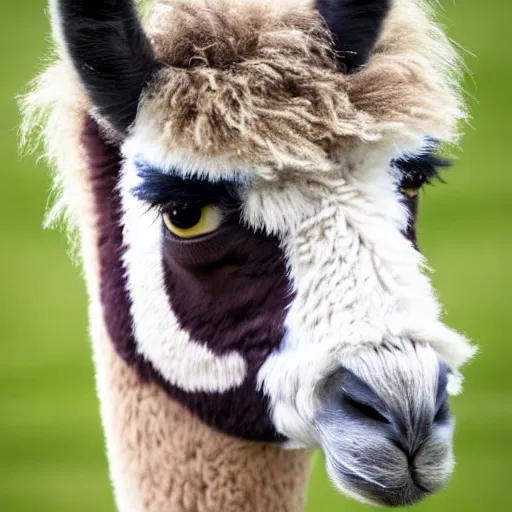 Prompt: the back of a llamas head