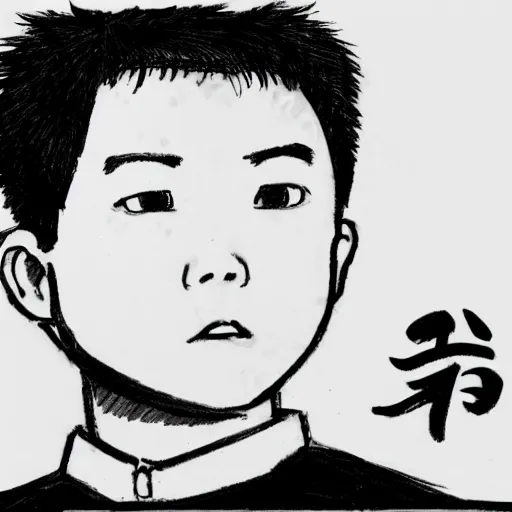 Image similar to chinese boy with short hair, concept art