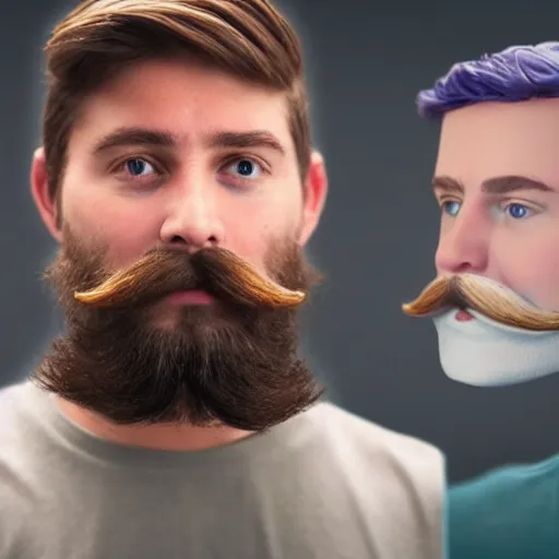 Prompt: Mrbeast, perfect face proportions, beard, moustache, anthropologist, 8k, cinematic, reality,