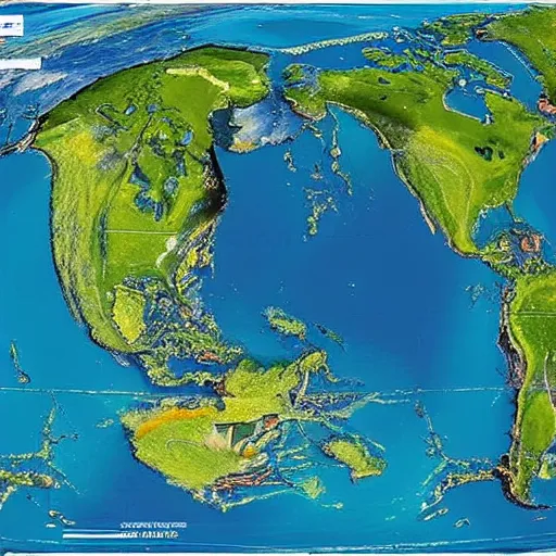 Image similar to this is a land on an unforgiving world of churning oceans and jagged coastlines. every habitable island is situated somewhere along the planet's equator where the weather is still volatile but more hospitable than any points to the north or south