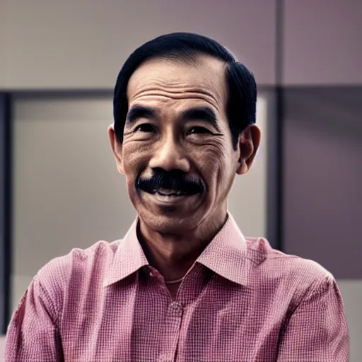 Prompt: a portrait of joko widodo, cinematic lighting