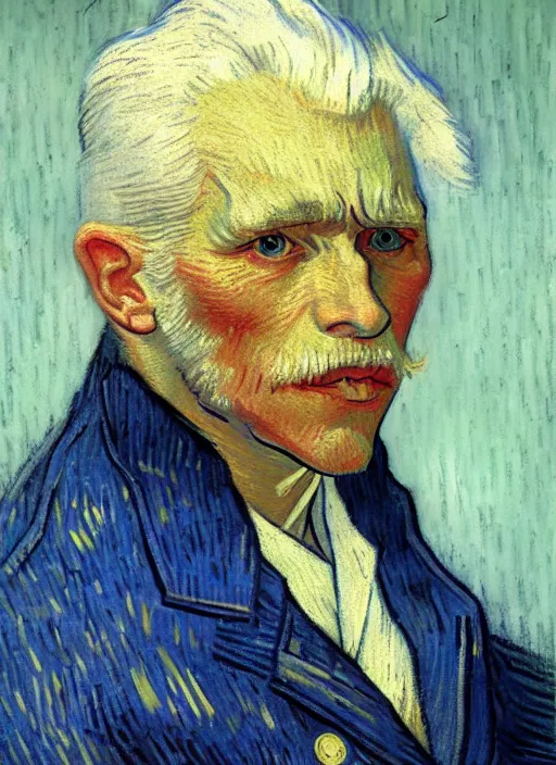 Prompt: portrait of a very old sailor with white hair, detailed realism face in painting, detailed beautiful portrait, expressionist oil painting masterpiece, 8 k resolution, smooth, sharp focus, pastel color palette, trending on artstation, by van gogh