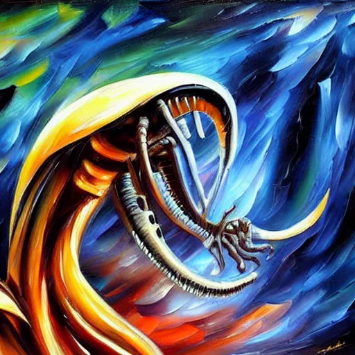 Image similar to xenomorph by leonid afremov