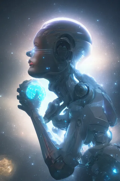 Image similar to letting go of reality and experiencing the quantum feild, matte painting comic book art, cinematic, highly detailed, realistic, beautiful cosmic neural network, octane render, unreal engine, depth of field, trending on artstation, sharp focus, philosophical