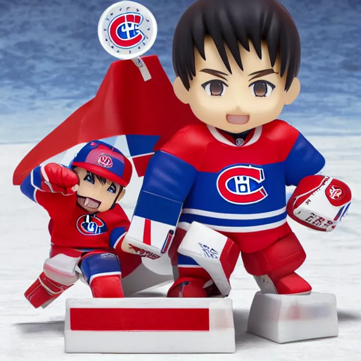 Prompt: Carey Price, An anime Nendoroid of Carey Price, Montreal Habs Canadien figurine, detailed product photo