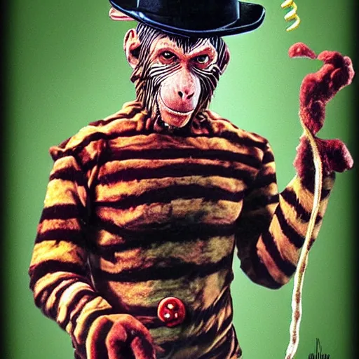 Image similar to freddy krueger as a monkey