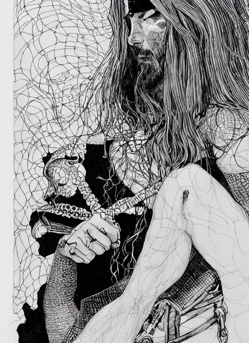 Image similar to thor by kaethe butcher and moebius, details