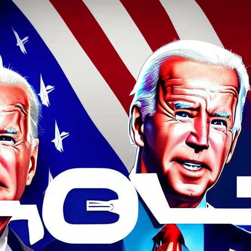 Prompt: joe biden and trump anime key visual, poster, 8k , detailed, trending on artstation