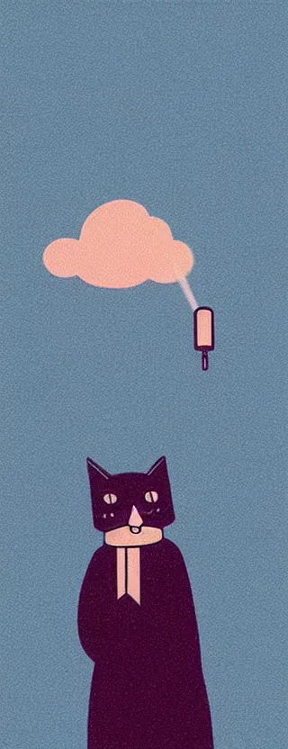 Prompt: “ lonely cat holding laser gun floating in clouds, digital art, super aesthetic, art station, cartoon novel style ”