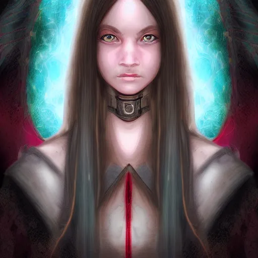Image similar to portrait of a young draconic girl, digital art