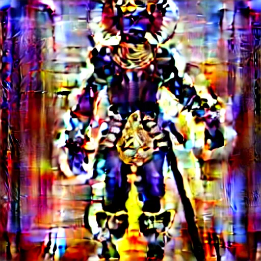 Image similar to a young black boy dressed like an african moorish warrior, with four arms, wearing gold armor and a crown with a ruby, posing with a very ornate glowing electric spear!!!!, for honor character digital illustration portrait design, by android jones in a psychedelic fantasy style, dramatic lighting, hero pose, wide angle dynamic portrait